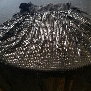 Costume black sequin cape